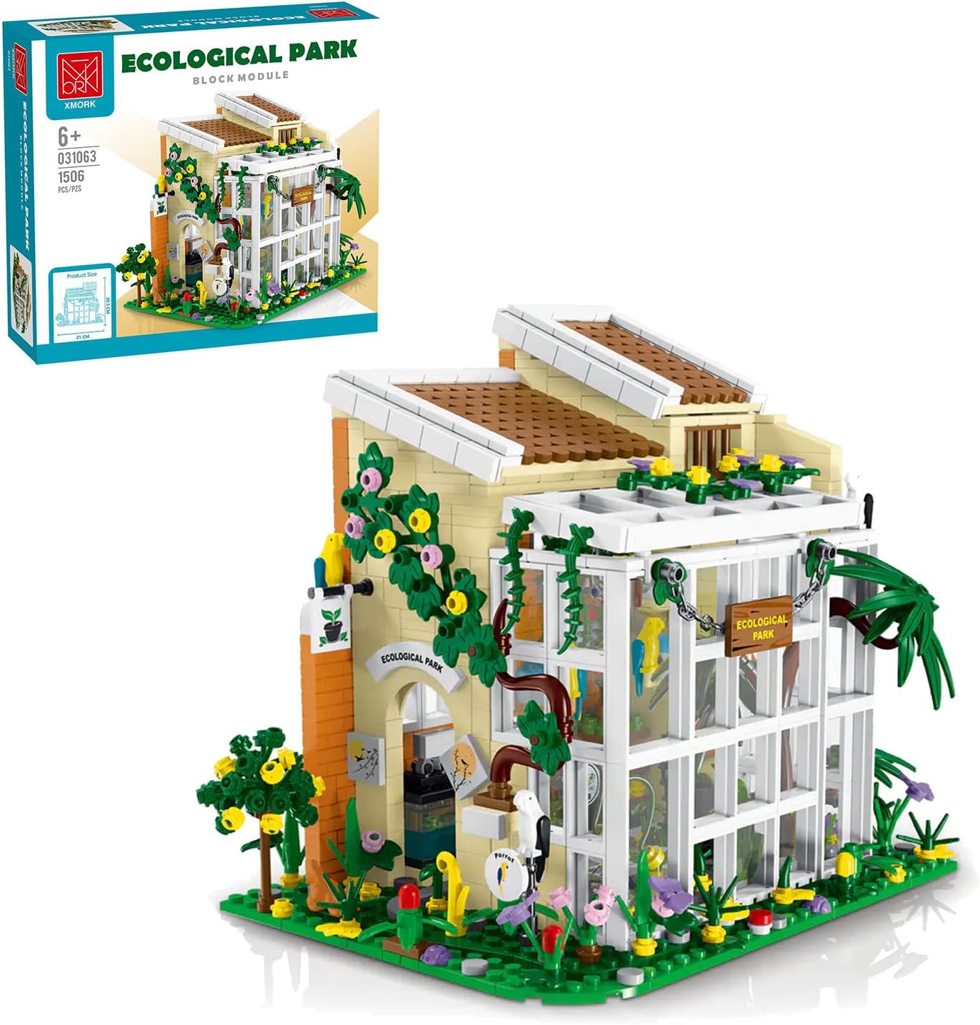 Tauchen Sie in die Welt der botanischen Schönheit ein mit dem barweer Botanischer Collection Blumenstrauß Klemmbausteine-Set